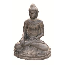 BOUDDHA ASSIS APPEL A LA TERRE H.30cm (19x20x30cm)