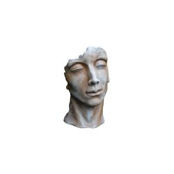 VISAGE HOMME EFFET 1/2 ROUILLE H.115cm (67x56x115cm)